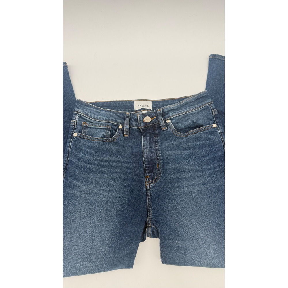 FRAME Le Crop Mini Boot Jeans Women 28 Mid Rise‎ Kick Flare Leg Denim Stretch